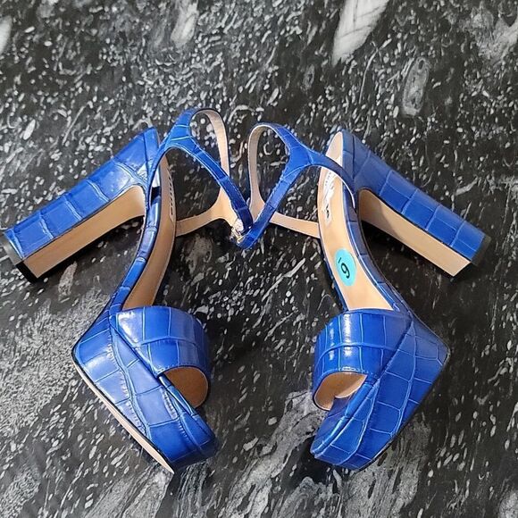 NEW DUNE LONDON MATCHES CROCODILE EMBOSSED LEATHER PLATFORM SANDAL - Picture 14 of 16